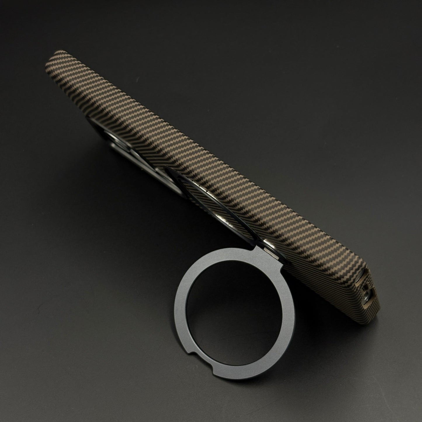Carbon Fibre Case with Rotating Stand & MagSafe for Samsung Galaxy S25 Ultra | Protective Cover