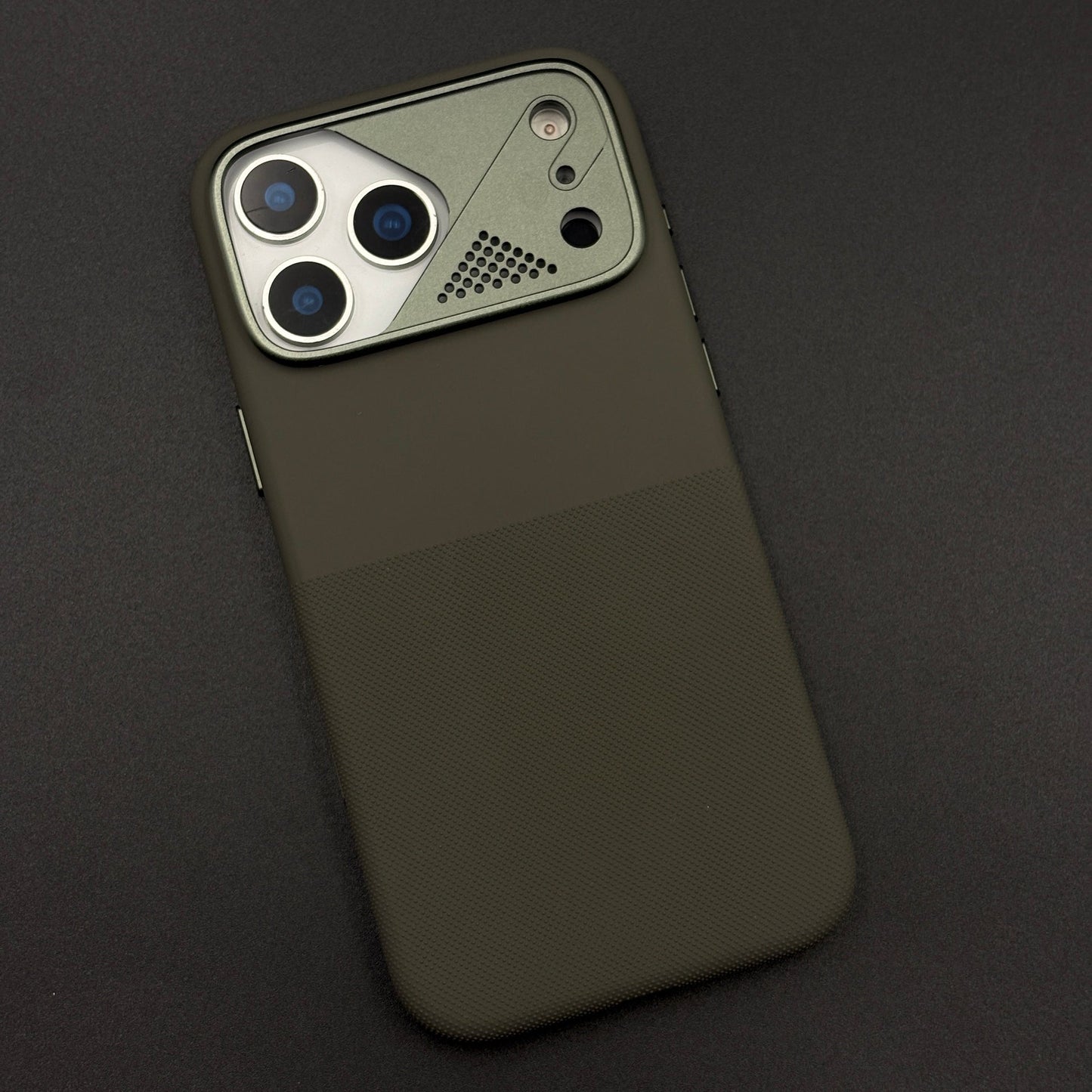 Dual-Tone Silk Touch Hidden MagSafe Case with Raised Metal Bezel for iPhone 17 Series