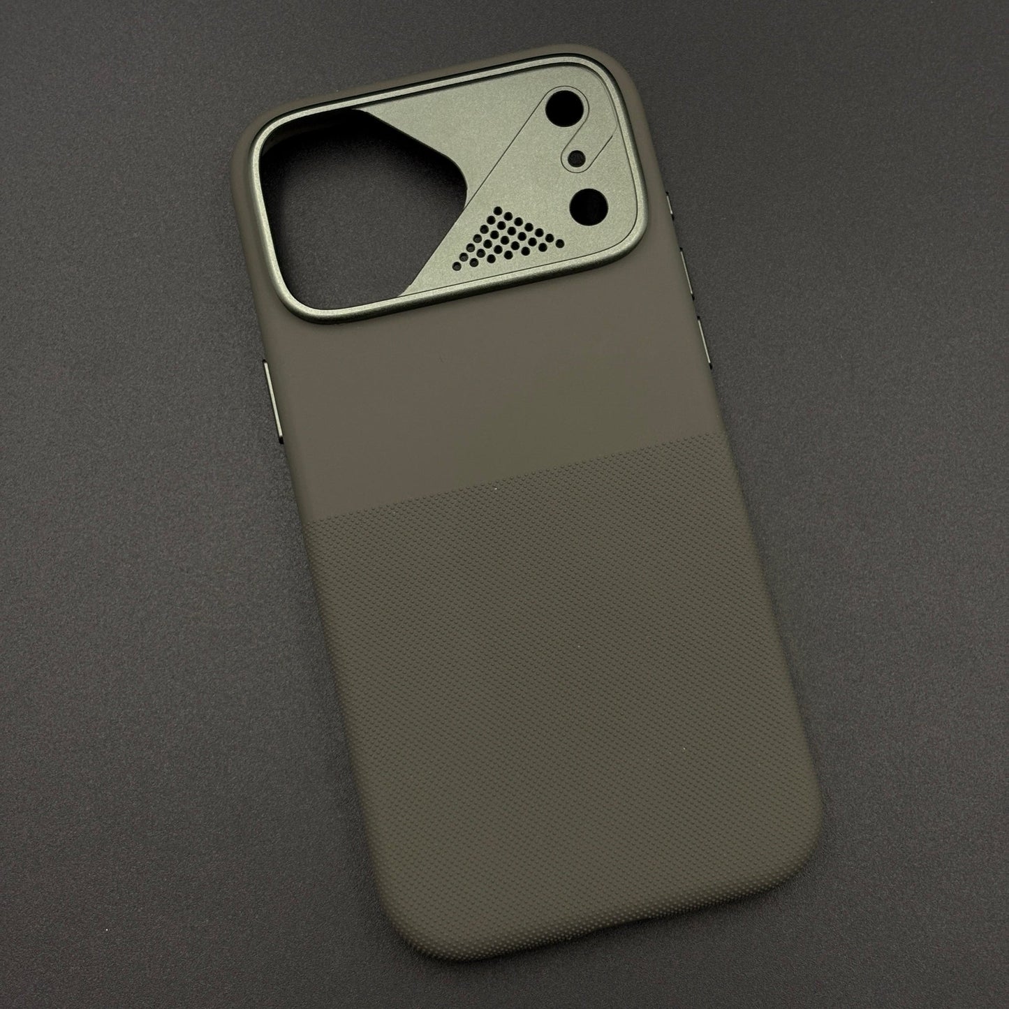 Dual-Tone Silk Touch Hidden MagSafe Case with Raised Metal Bezel for iPhone 17 Series