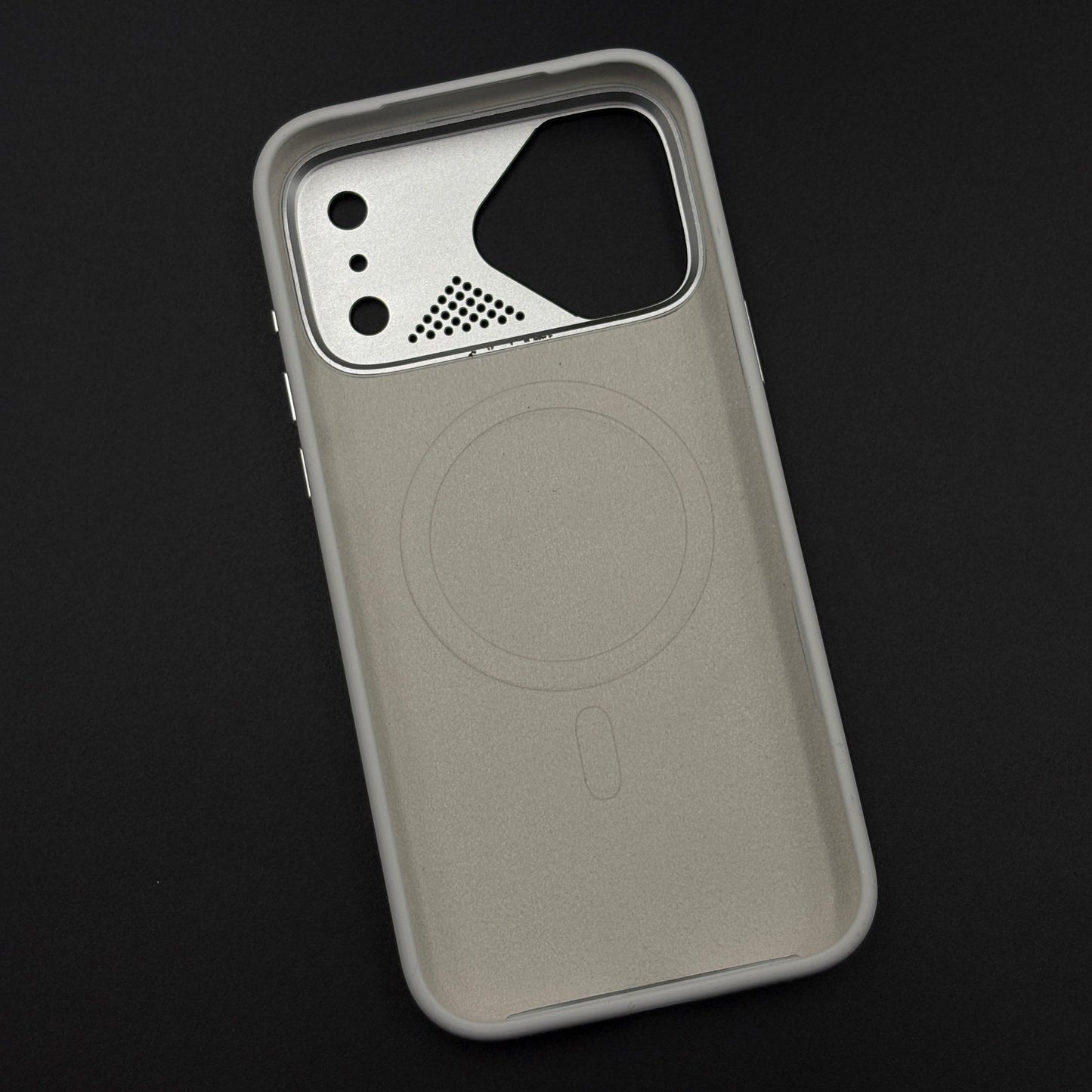 Dual-Tone Silk Touch Hidden MagSafe Case with Raised Metal Bezel for iPhone 17 Series