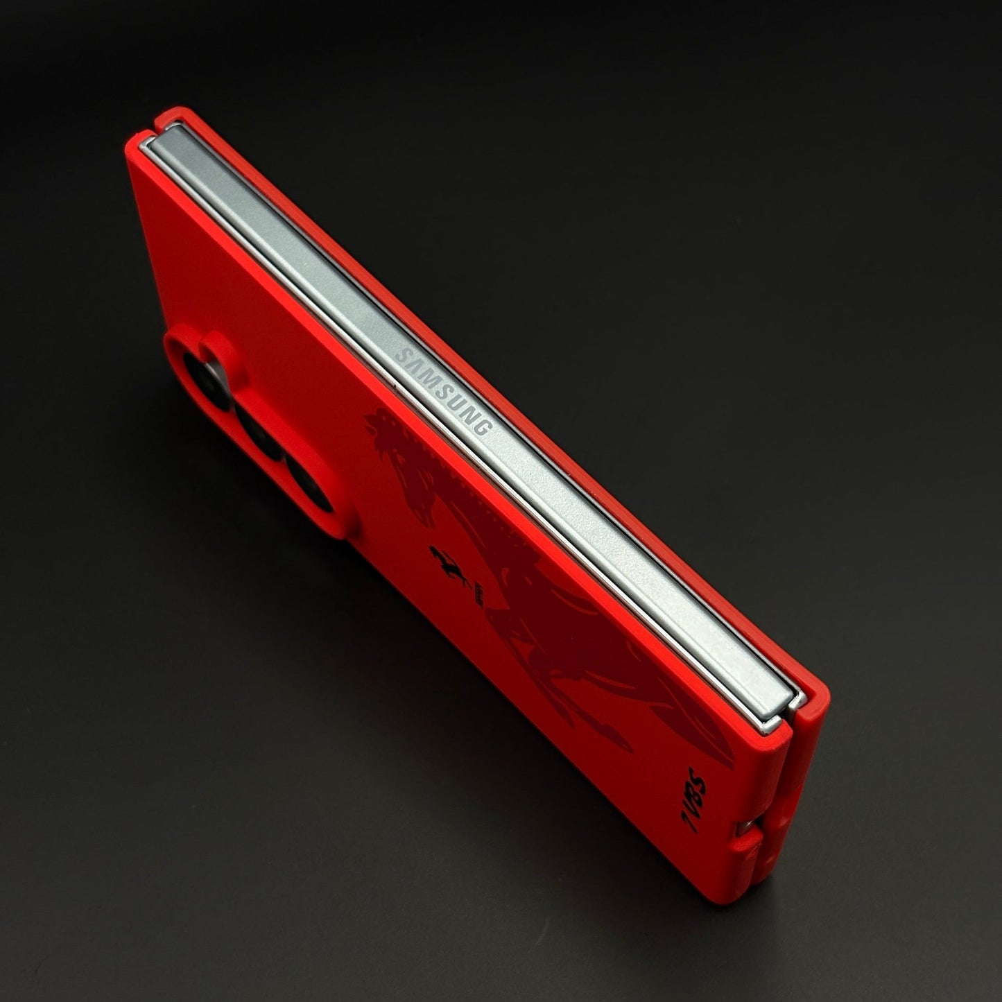FR Horse Silhouette Red Mobile Case Cover for Samsung Galaxy Z Fold 7 | Soft Silicone Touch | Sports Edition