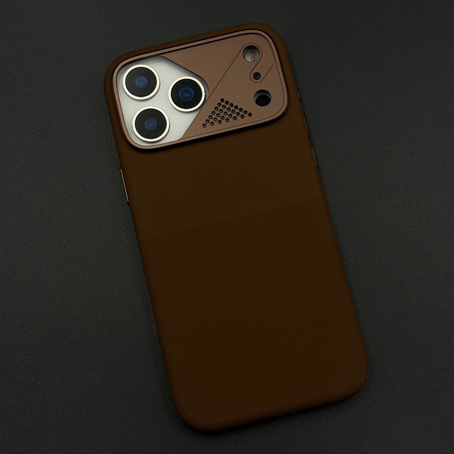 Dual-Tone Silk Touch Hidden MagSafe Case with Raised Metal Bezel for iPhone 17 Series
