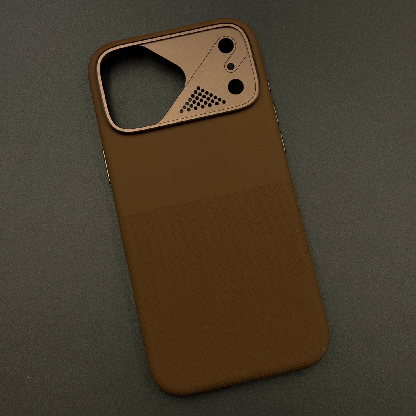 Dual-Tone Silk Touch Hidden MagSafe Case with Raised Metal Bezel for iPhone 17 Series