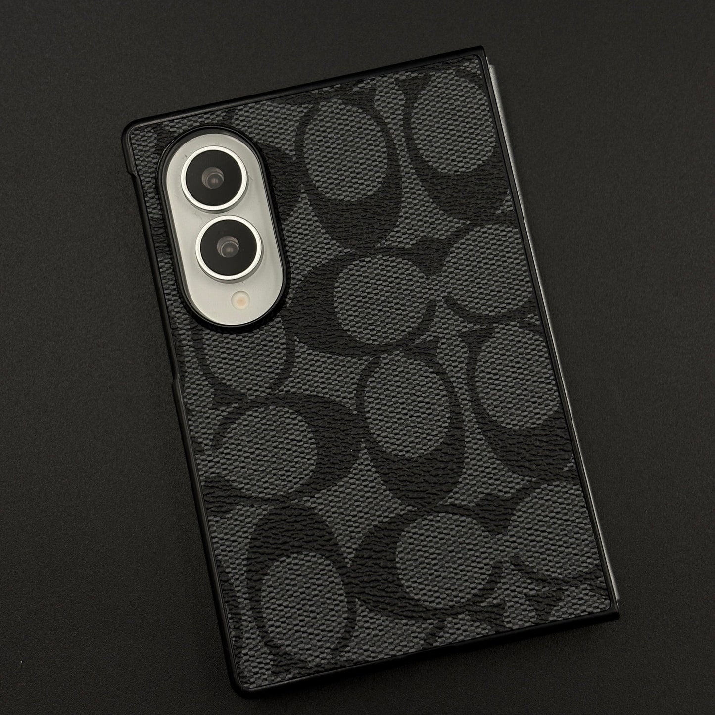 CC Pattern PU Leather Case for Samsung Galaxy Z Fold 8 | Monogram Soft Touch Protection