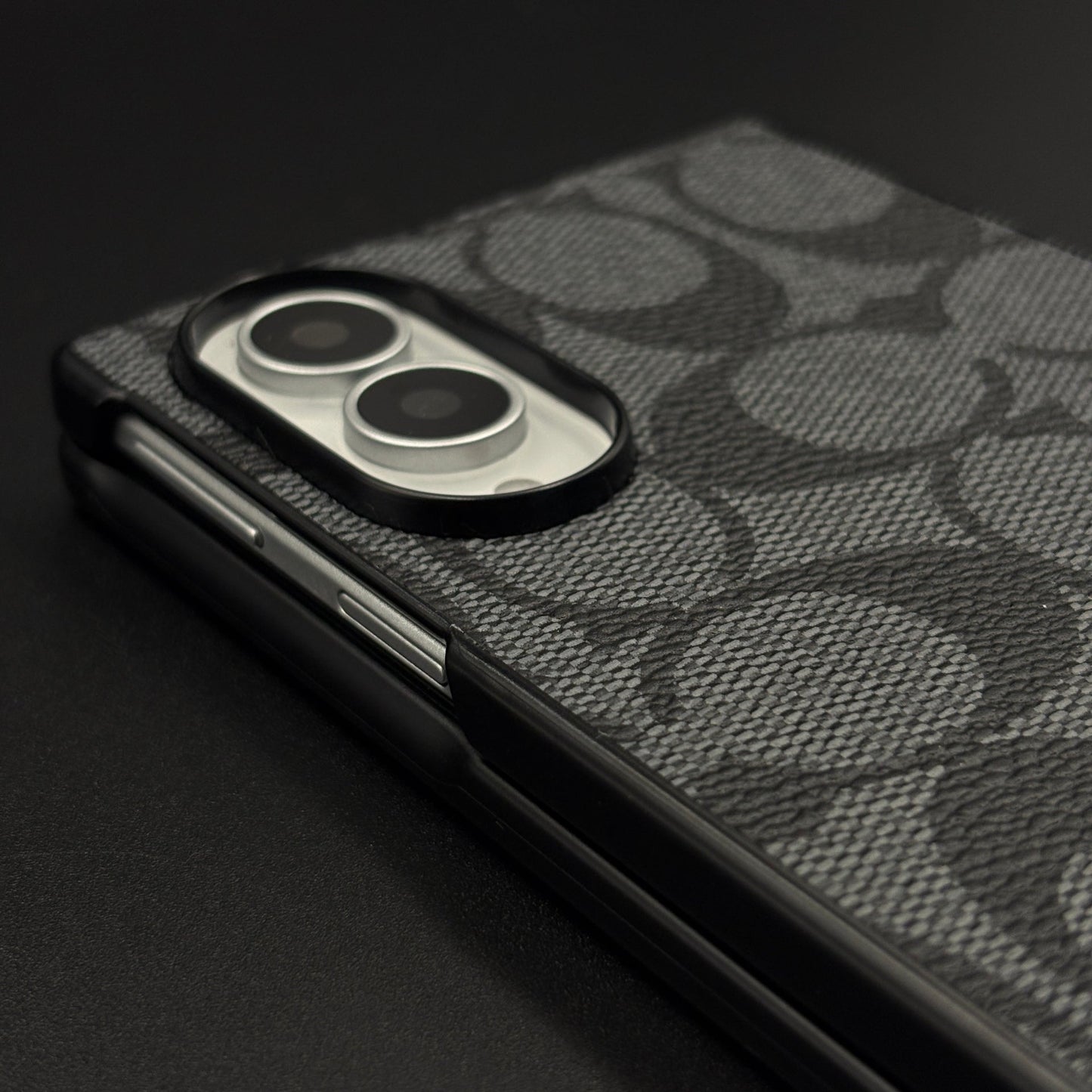 CC Pattern PU Leather Case for Samsung Galaxy Z Fold 8 | Monogram Soft Touch Protection