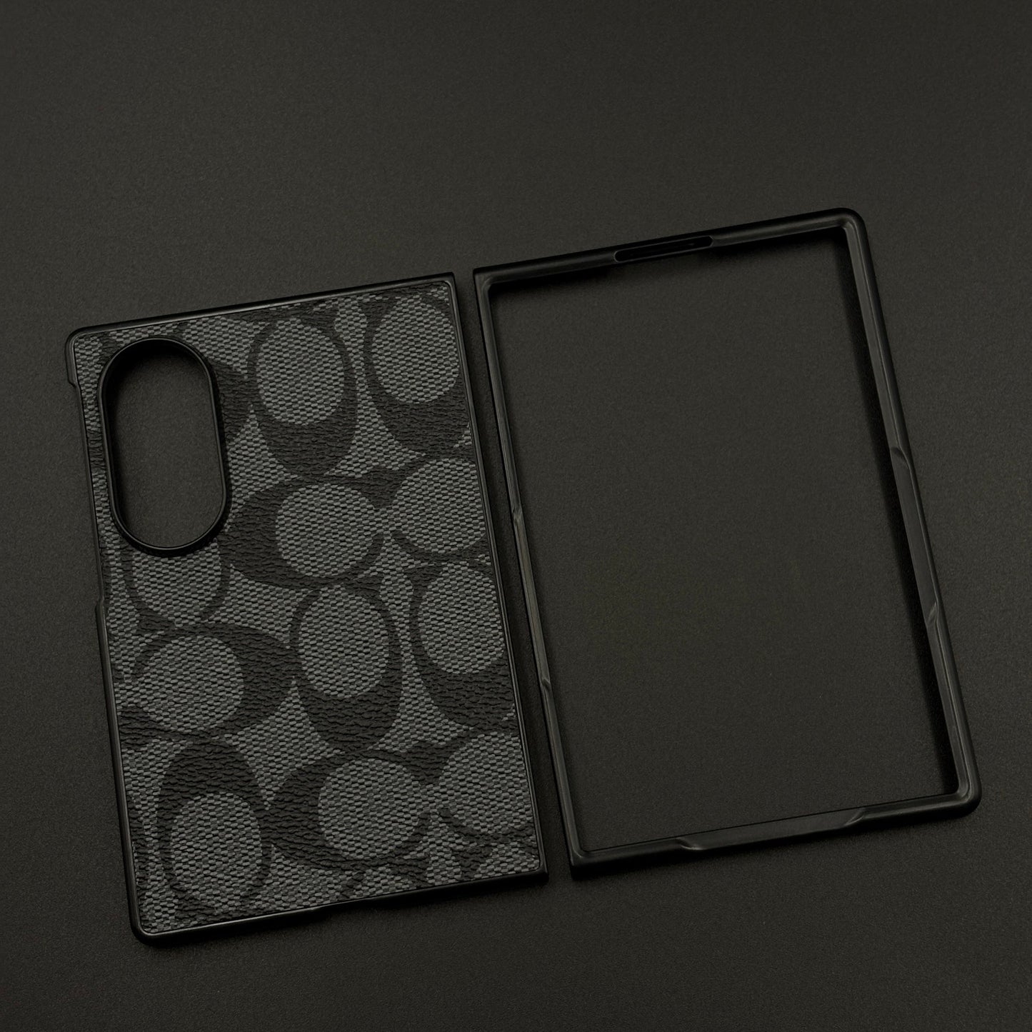 CC Pattern PU Leather Case for Samsung Galaxy Z Fold 8 | Monogram Soft Touch Protection