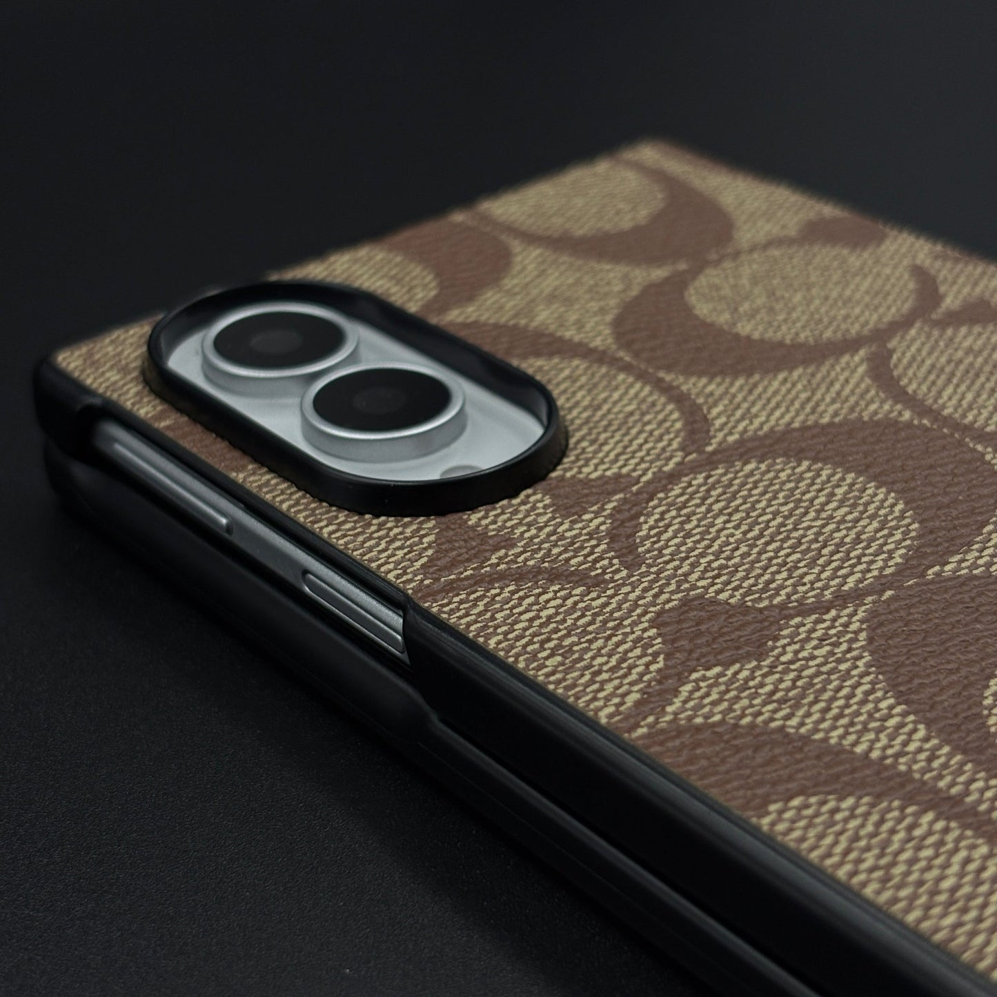 CC Pattern PU Leather Case for Samsung Galaxy Z Fold 8 | Monogram Soft Touch Protection