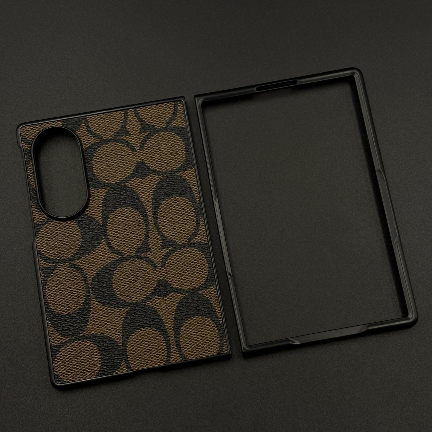 CC Pattern PU Leather Case for Samsung Galaxy Z Fold 8 | Monogram Soft Touch Protection