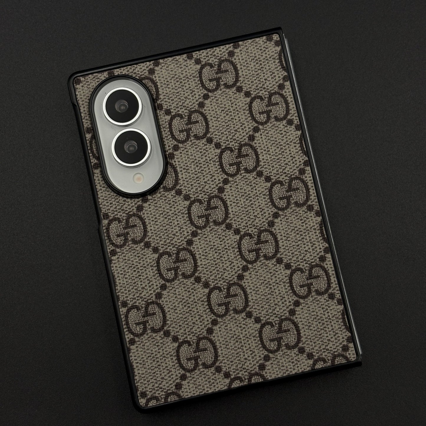 Luxury Brand PU Leather GG Case for Samsung Galaxy Z Fold 8 | Designer Protective Cover