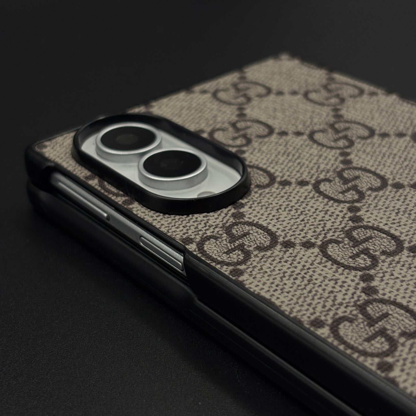 Luxury Brand PU Leather GG Case for Samsung Galaxy Z Fold 8 | Designer Protective Cover