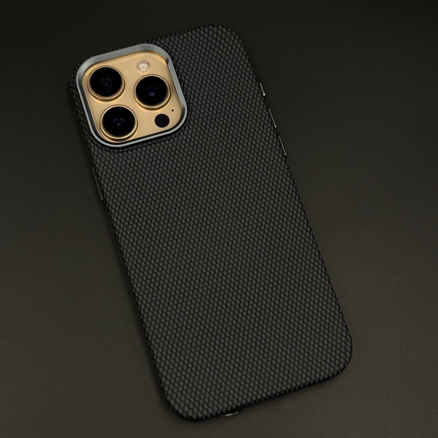 UltraLite Black Case Slim Mobile Case Cover for iPhone 16 Series | Rare Aramid Texture Finish | Real Carbon Fibre Feel | Hidden MagSafe