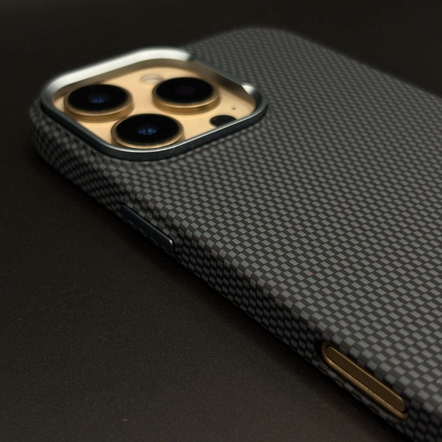 UltraLite Black Case Slim Mobile Case Cover for iPhone 16 Series | Rare Aramid Texture Finish | Real Carbon Fibre Feel | Hidden MagSafe