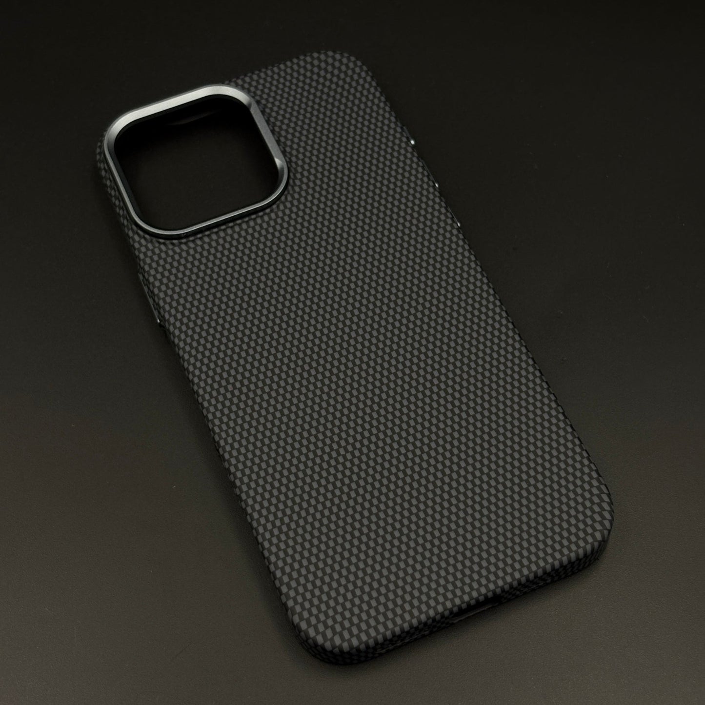 UltraLite Black Case Slim Mobile Case Cover for iPhone 16 Series | Rare Aramid Texture Finish | Real Carbon Fibre Feel | Hidden MagSafe