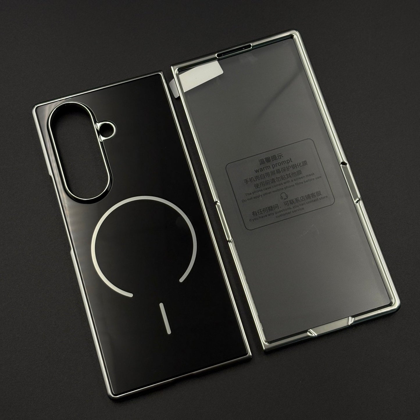 Chrome Border Mirror-Gloss MagSafe Case Cover for Samsung Galaxy Z Fold 7