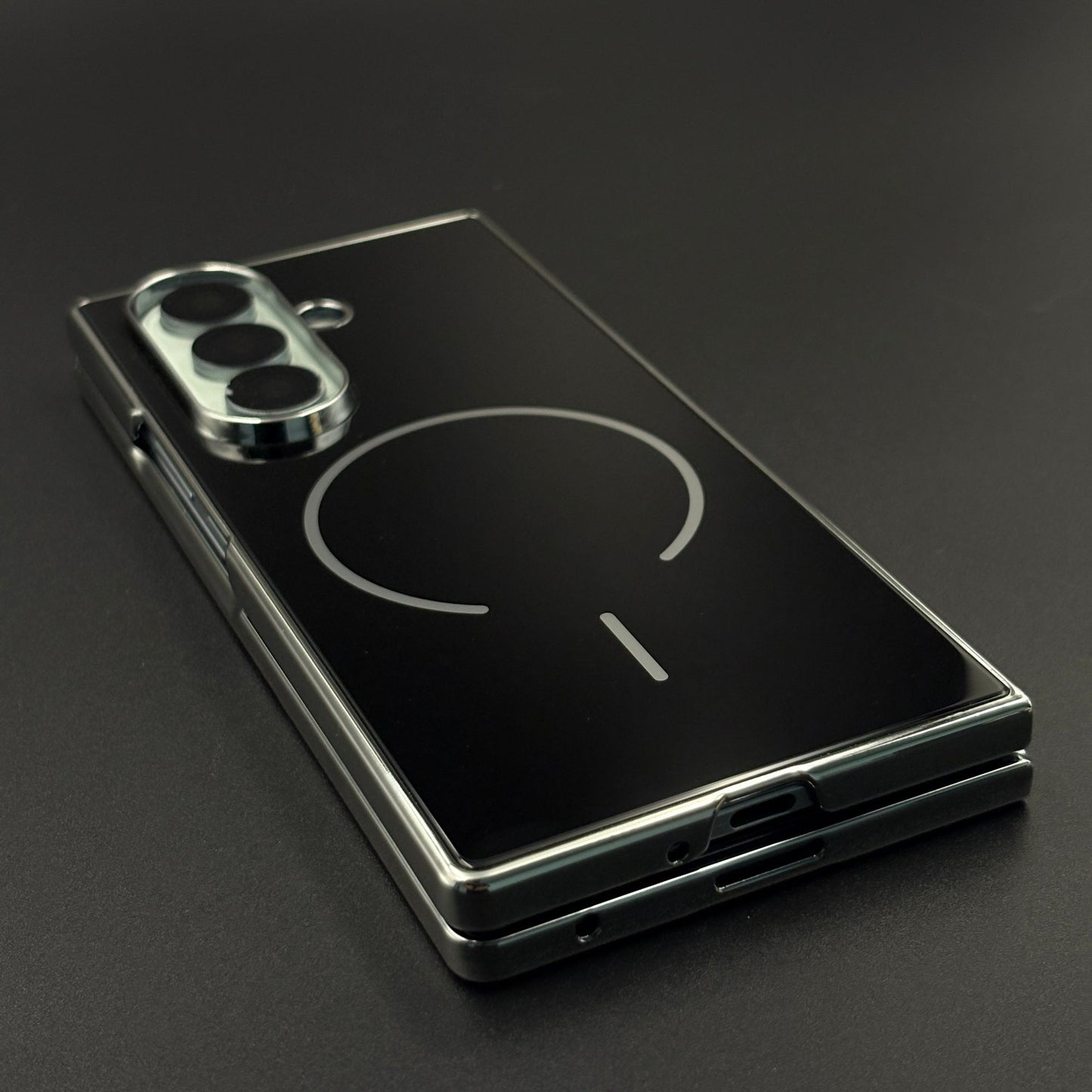 Chrome Border Mirror-Gloss MagSafe Case Cover for Samsung Galaxy Z Fold 7