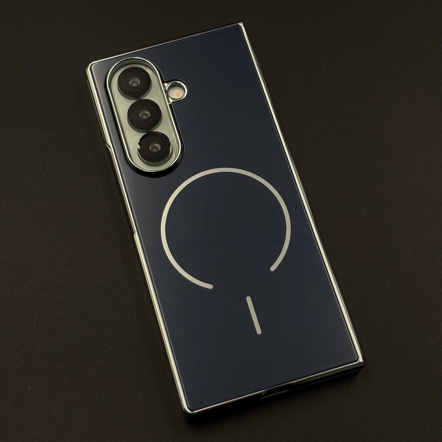 Chrome Border Mirror-Gloss MagSafe Case Cover for Samsung Galaxy Z Fold 7