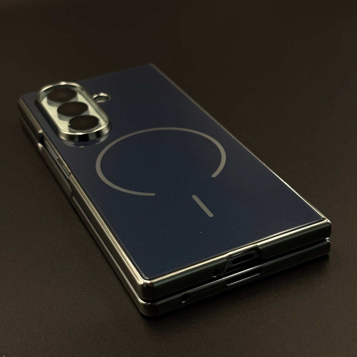Chrome Border Mirror-Gloss MagSafe Case Cover for Samsung Galaxy Z Fold 7