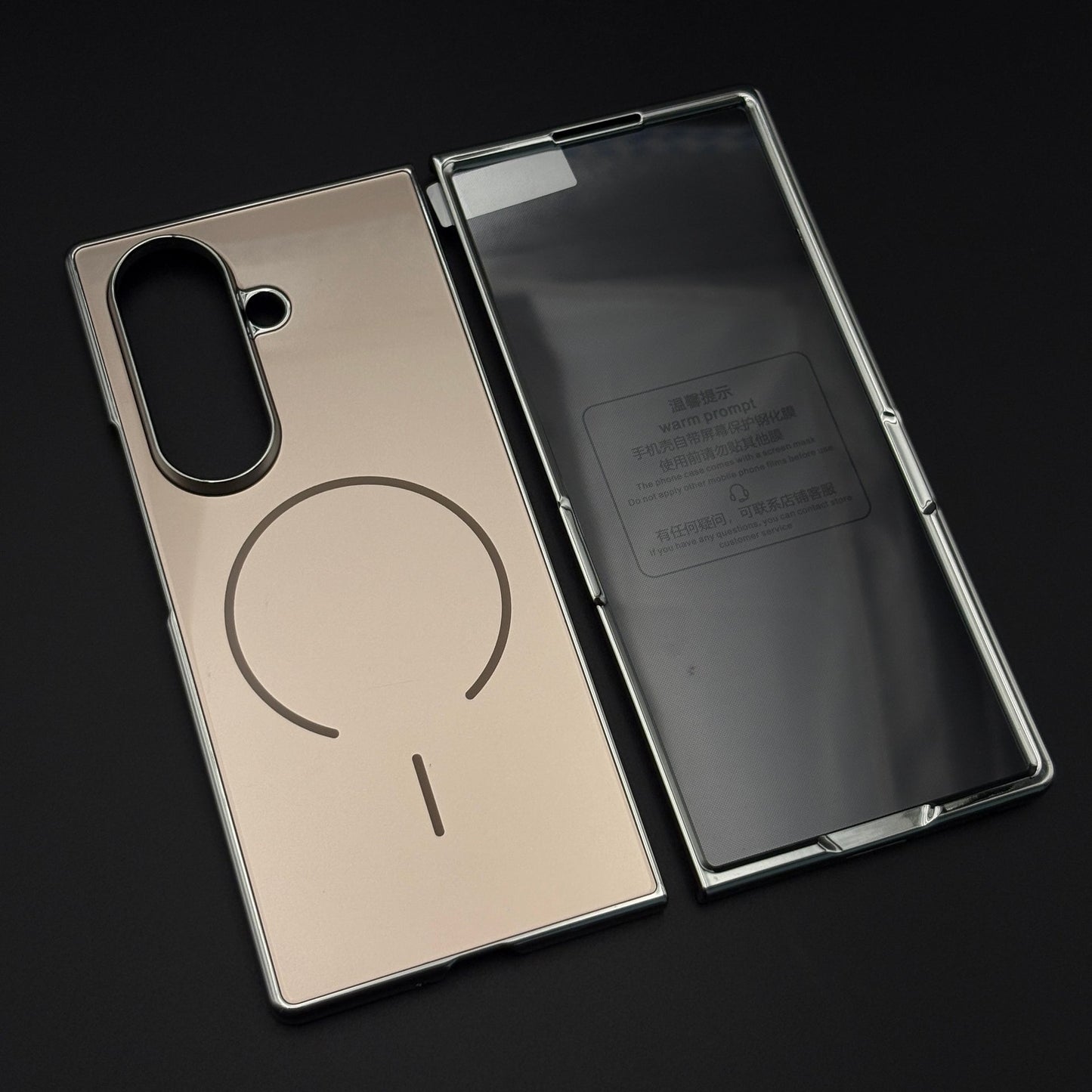 Chrome Border Mirror-Gloss MagSafe Case Cover for Samsung Galaxy Z Fold 7