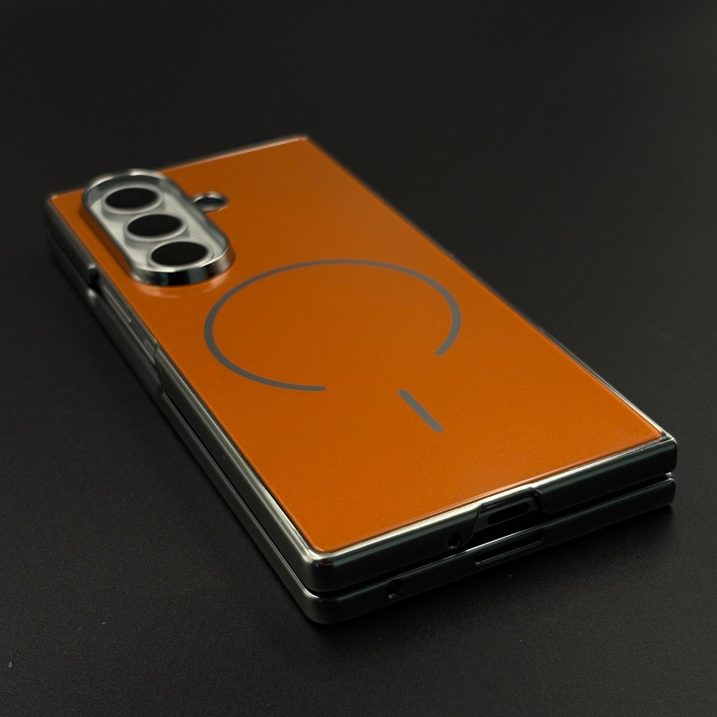 Chrome Border Mirror-Gloss MagSafe Case Cover for Samsung Galaxy Z Fold 7