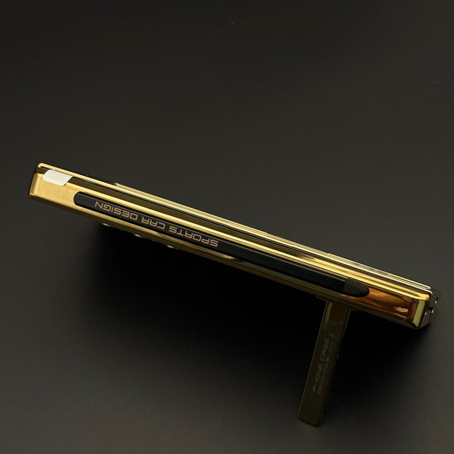 Gold Chrome Hinge Guard Kickstand Pen Case Cover for Samsung Galaxy Z Fold 7