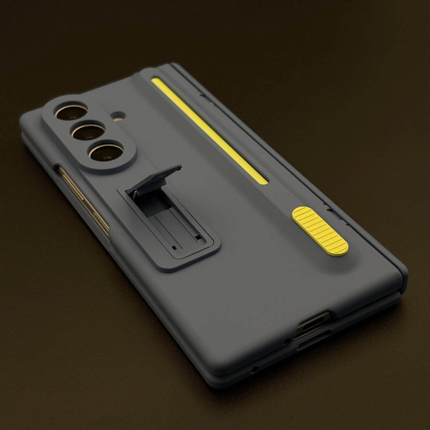 Matte Phone Case Cover with Pen & Holder for Samsung Galaxy Z Fold 8 Ultra | Kickstand | Hinge & Front Screen Protection