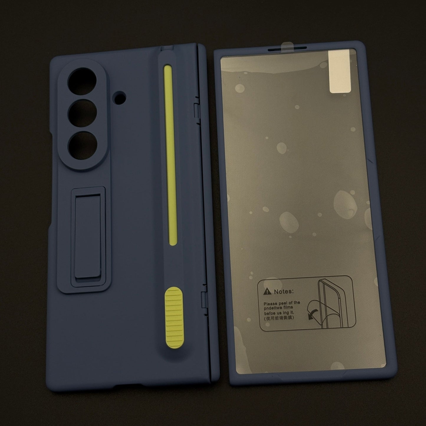 Matte Phone Case Cover with Pen & Holder for Samsung Galaxy Z Fold 8 Ultra | Kickstand | Hinge & Front Screen Protection