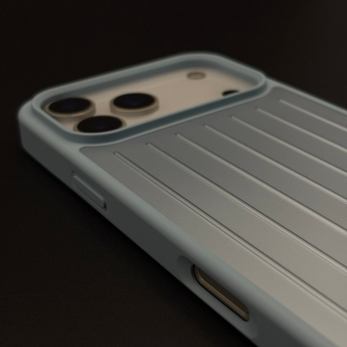 Luxury Luggage Brand RM Vertical Ribbed Hidden MagSafe OG Case for iPhone 17 Series