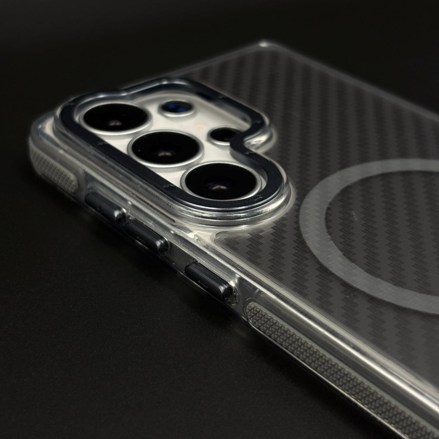 Carbon Fibre Matte MagSafe Case for Samsung Galaxy S26 Ultra | Smokey Finish Protection
