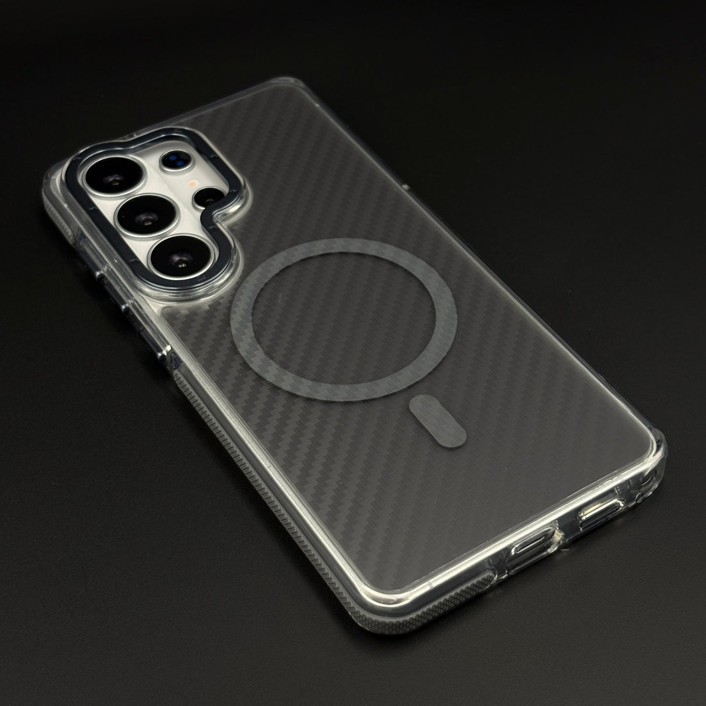 Carbon Fibre Matte MagSafe Case for Samsung Galaxy S26 Ultra | Smokey Finish Protection