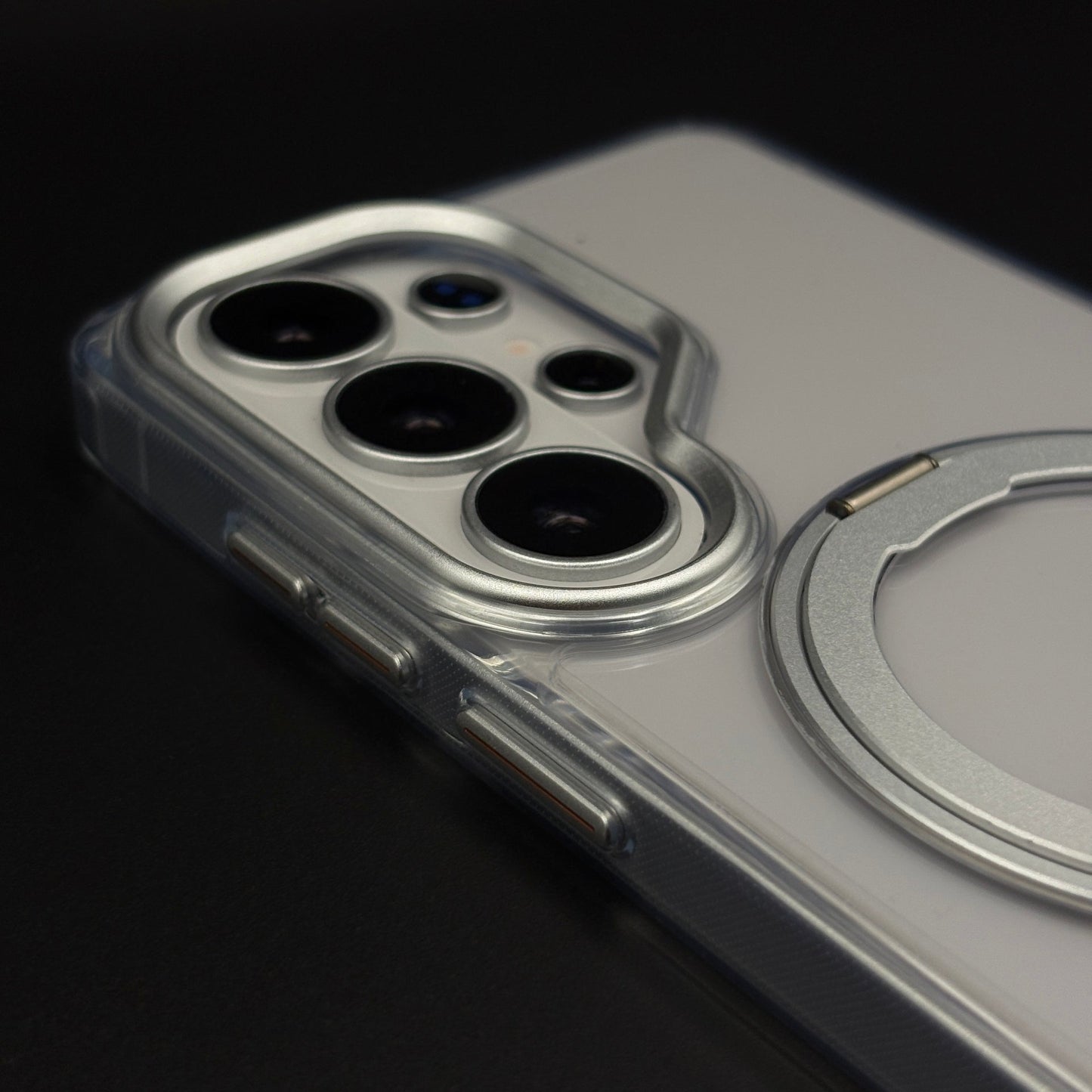 Smokey Rotating Stand MagSafe Mobile Case Cover for Samsung Galaxy S26 Ultra | Translucent Protection