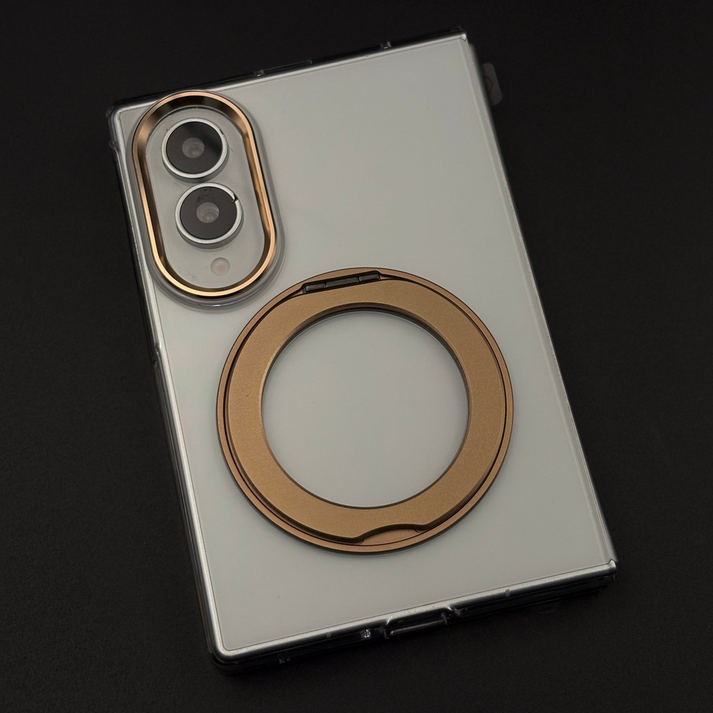 Premium Transparent Case with 360° Rotating Kickstand for Samsung Galaxy Z Fold 8 | No-Yellowing | Sleek Fit