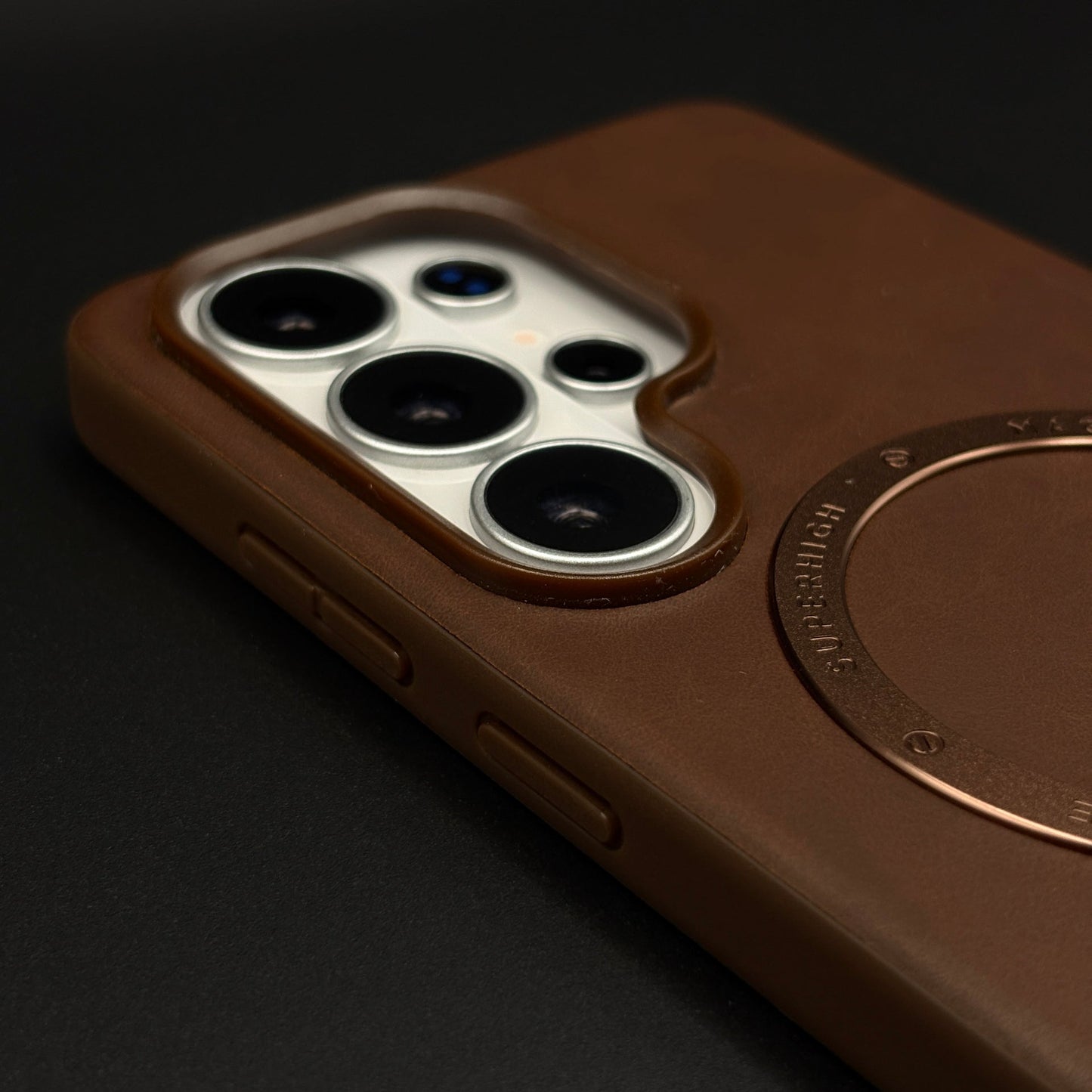 Luxury Leather MagSafe Mobile Case Cover for Samsung Galaxy S26 Ultra | Magnetic Charging Support