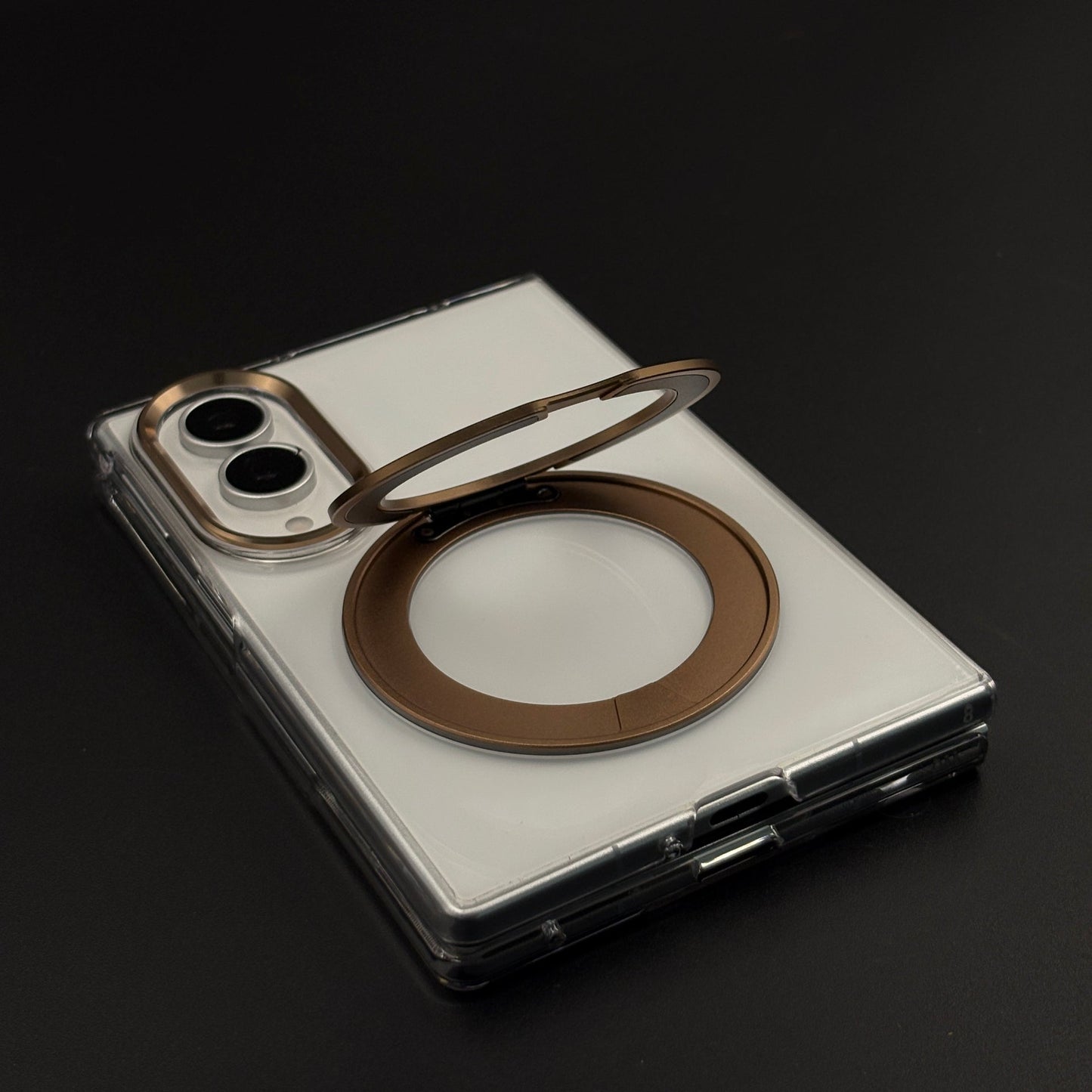 Premium Transparent Case with 360° Rotating Kickstand for Samsung Galaxy Z Fold 8 | No-Yellowing | Sleek Fit