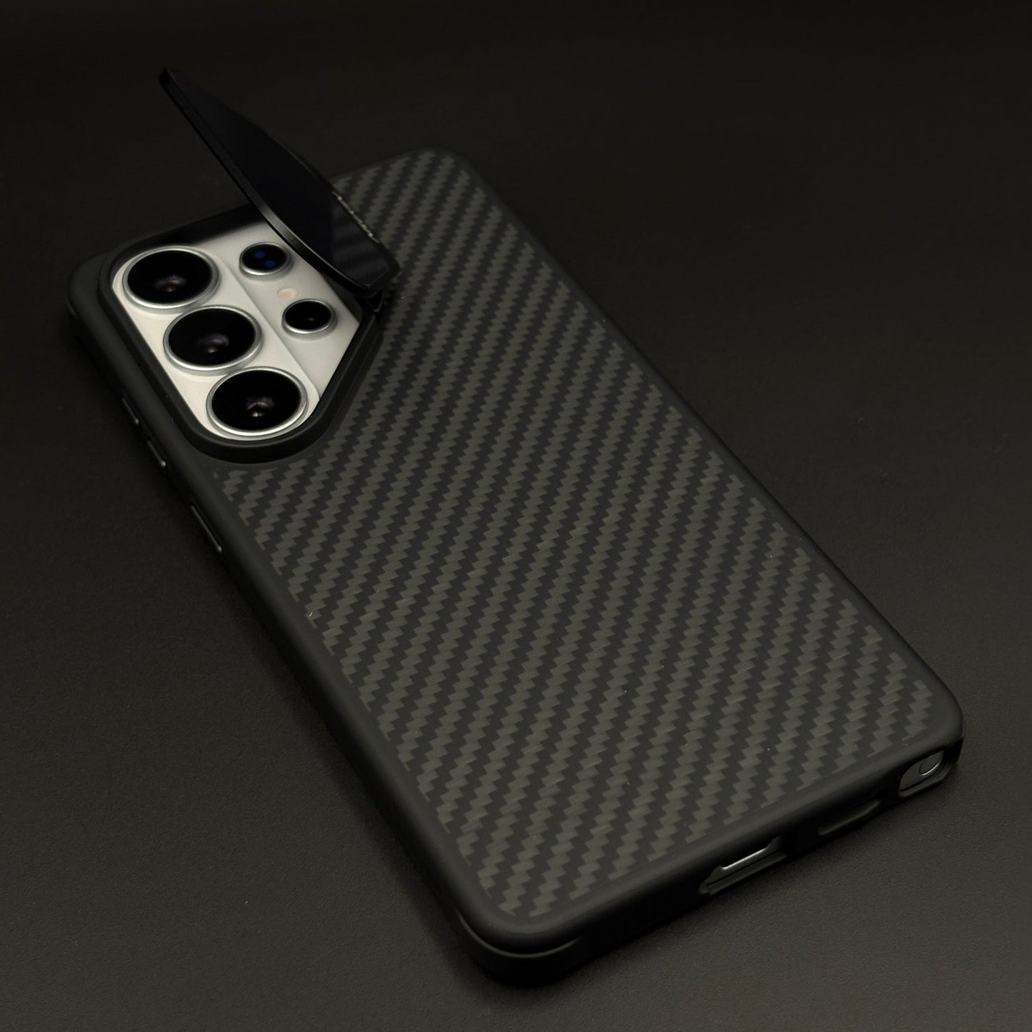 Nillkin Carbon Fiber Hidden MagSafe Mobile Case Cover for Samsung Galaxy S26 Ultra | Slim Shockproof with Built-in Kickstand