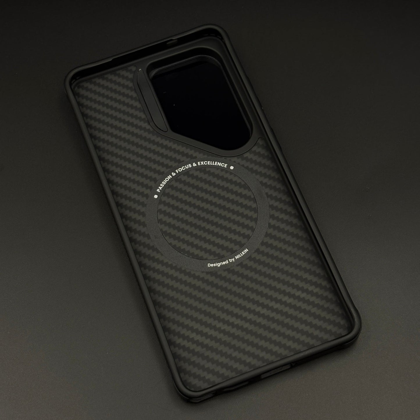 Nillkin Carbon Fiber Hidden MagSafe Mobile Case Cover for Samsung Galaxy S26 Ultra | Slim Shockproof with Built-in Kickstand