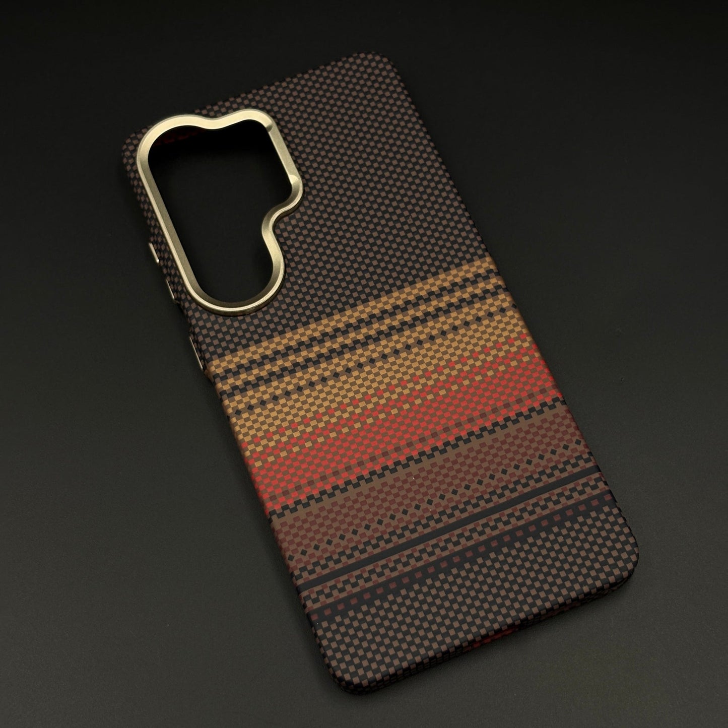 Sunset Stripe Mobile Case Cover for Samsung Galaxy S26 Ultra | Rare Aramid Texture Finish | Real Carbon Fibre Feel | Hidden MagSafe