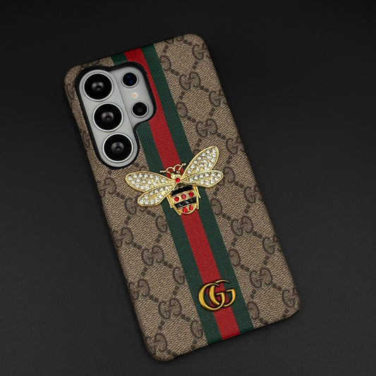 GG Bee Stripe Designer Case for Samsung Galaxy S26 Ultra | Luxury Stripe Bee Pattern Cover