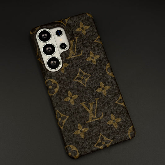 Luxury Brand PU Leather Brand Pattern Case for Samsung Galaxy S26 Ultra | Designer Protective Cover