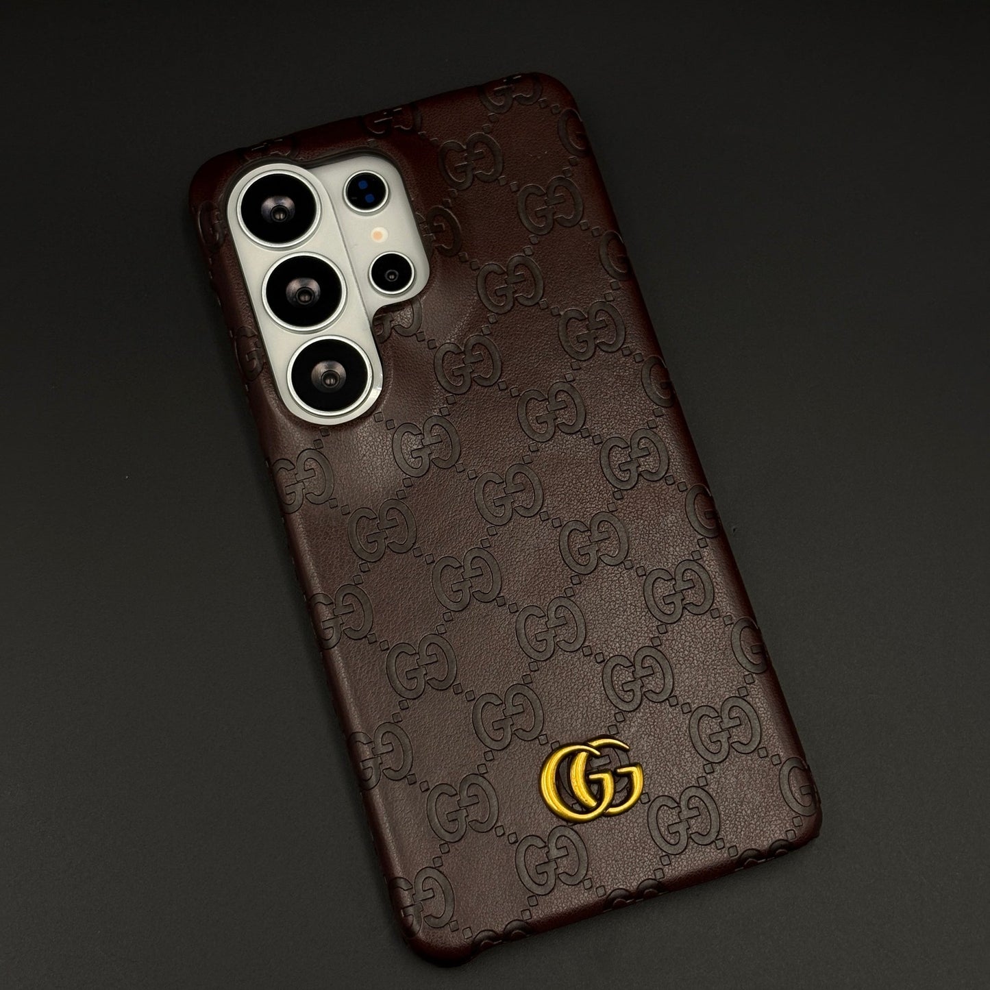 Luxury GG Pattern Leather Feel Case for Samsung Galaxy S26 Ultra | Designer-Inspired Premium Back Cover