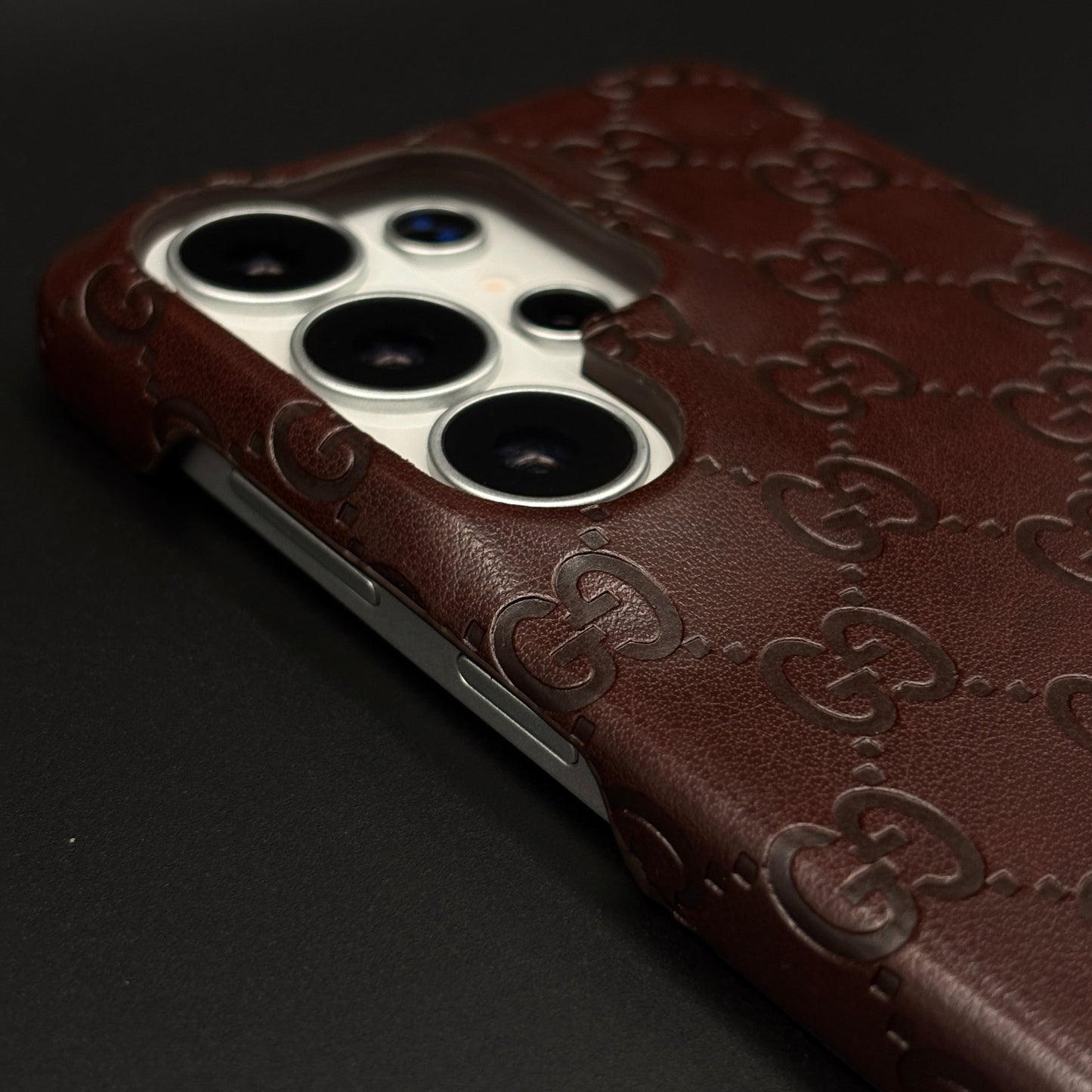 Luxury GG Pattern Leather Feel Case for Samsung Galaxy S26 Ultra | Designer-Inspired Premium Back Cover