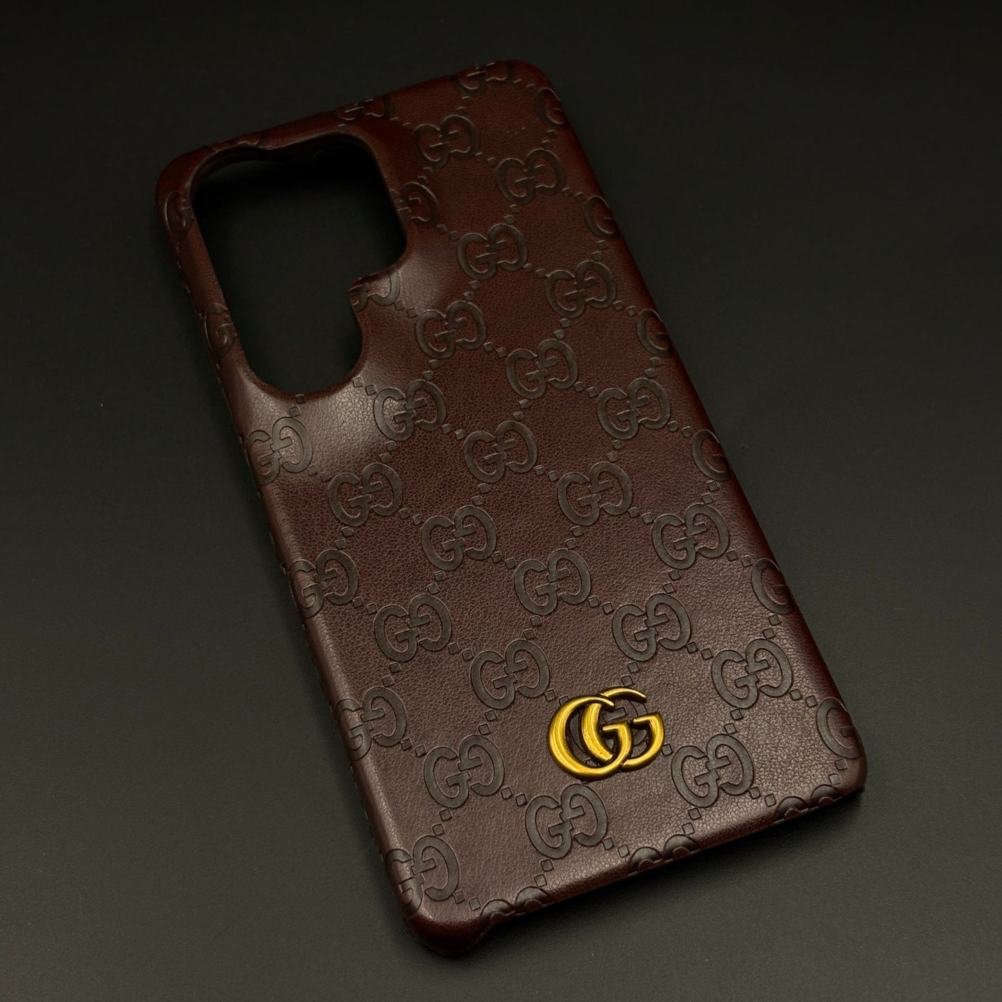 Luxury GG Pattern Leather Feel Case for Samsung Galaxy S26 Ultra | Designer-Inspired Premium Back Cover