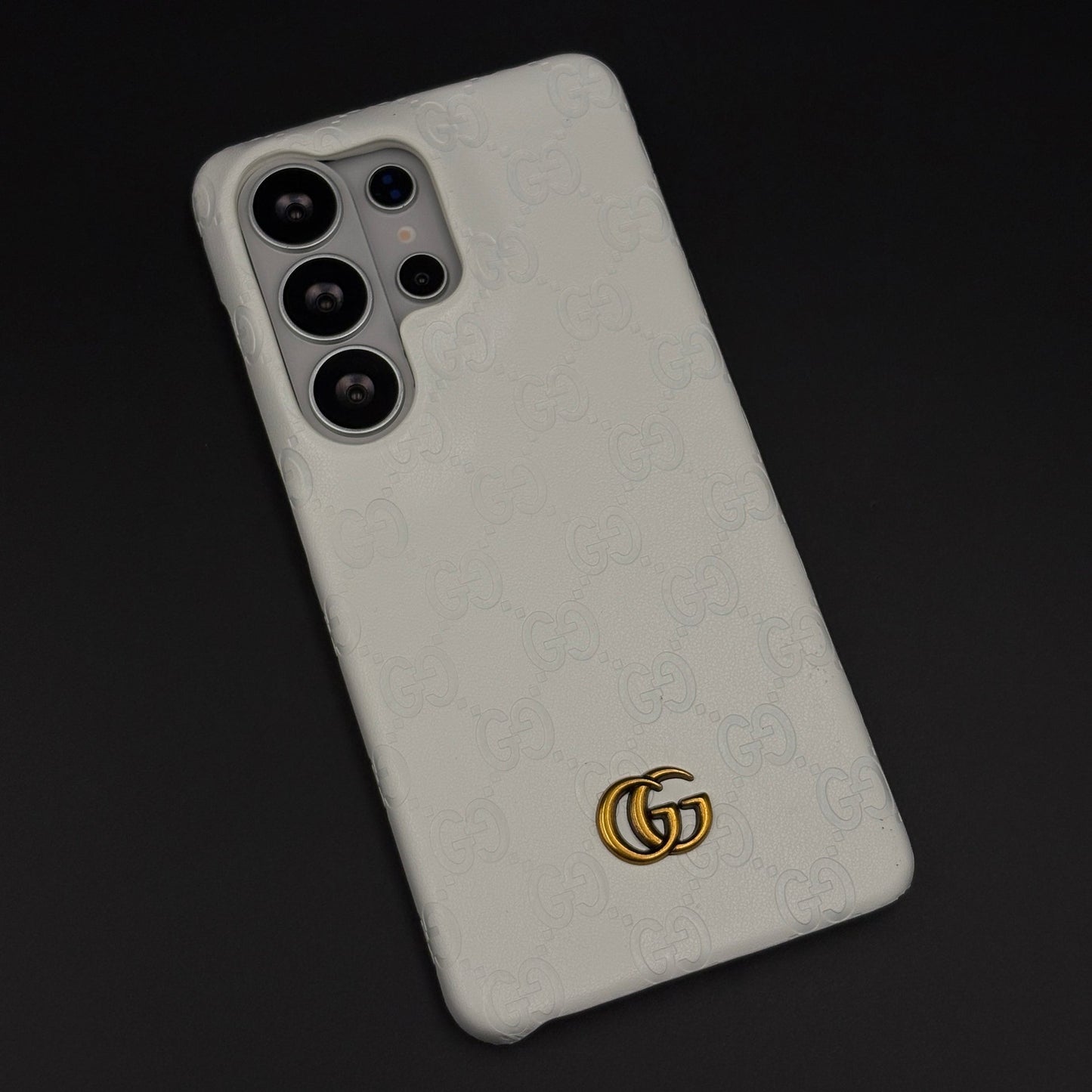 Luxury GG Pattern Leather Feel Case for Samsung Galaxy S26 Ultra | Designer-Inspired Premium Back Cover