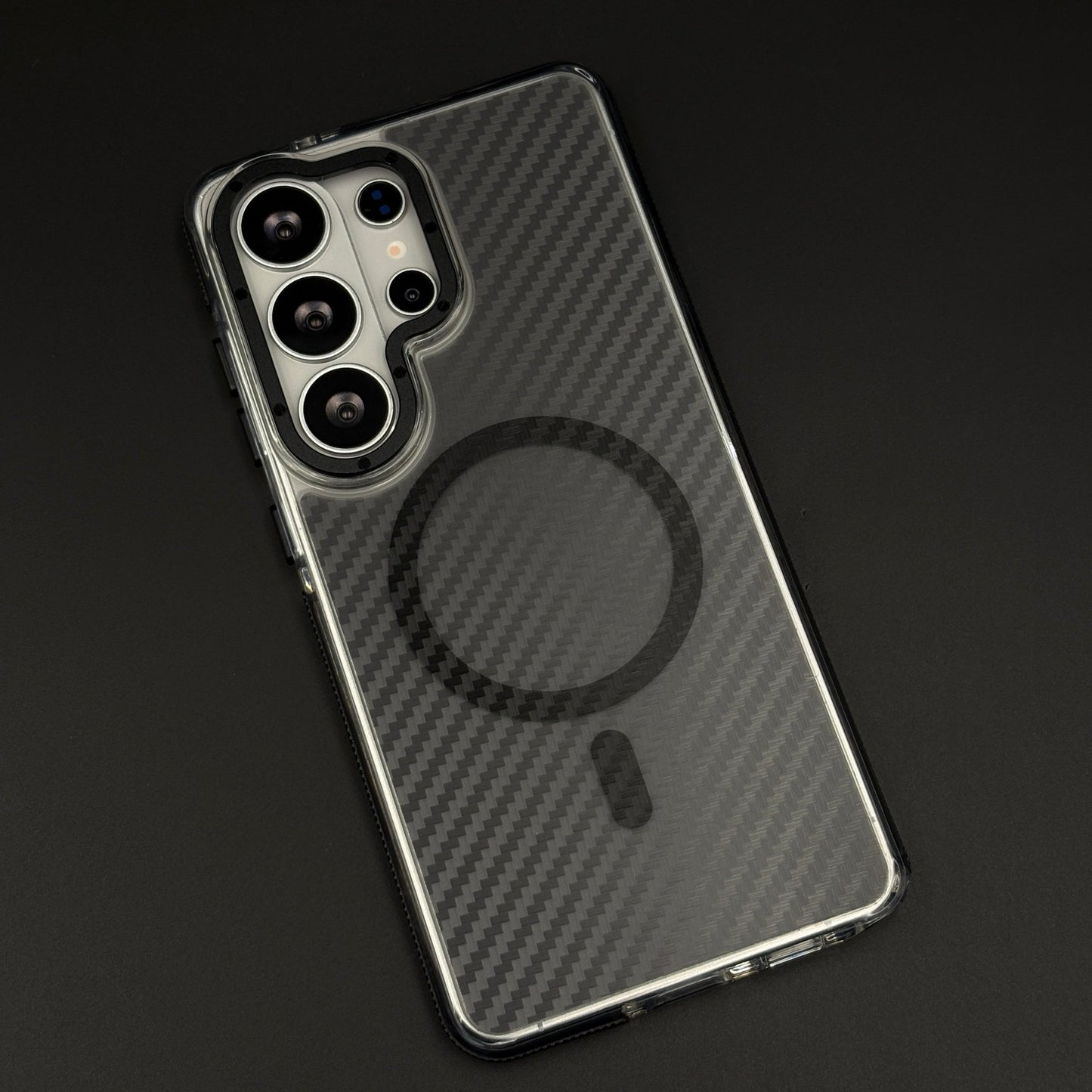 Carbon Fibre Matte MagSafe Case for Samsung Galaxy S26 Ultra | Smokey Finish Protection