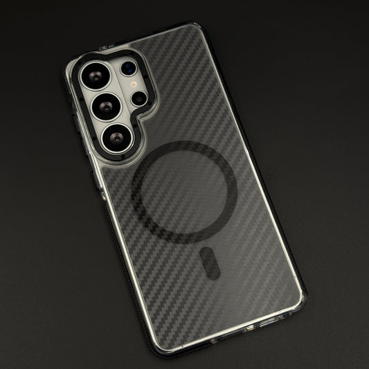 Carbon Fibre Matte MagSafe Case for Samsung Galaxy S26 Ultra | Smokey Finish Protection
