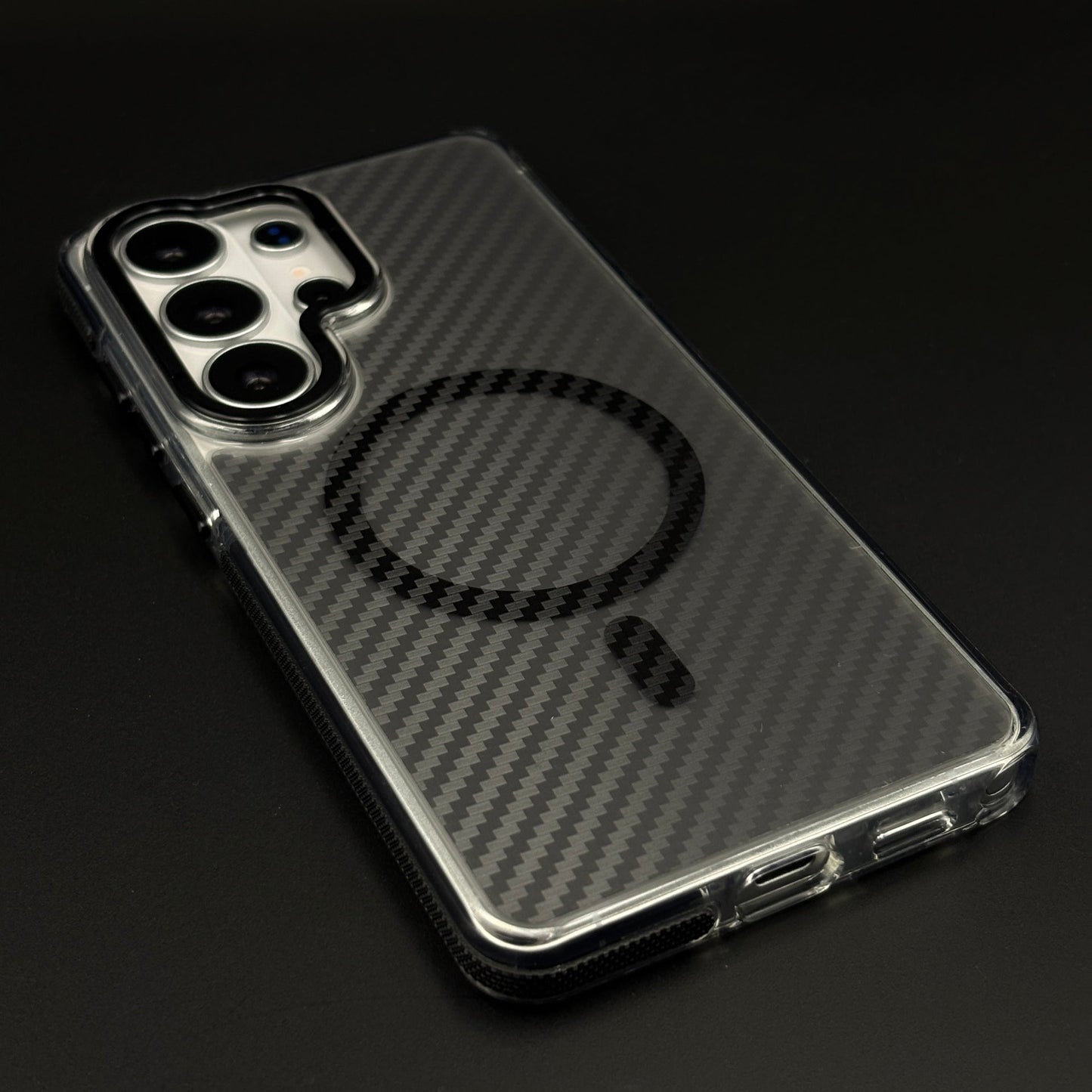 Carbon Fibre Matte MagSafe Case for Samsung Galaxy S26 Ultra | Smokey Finish Protection