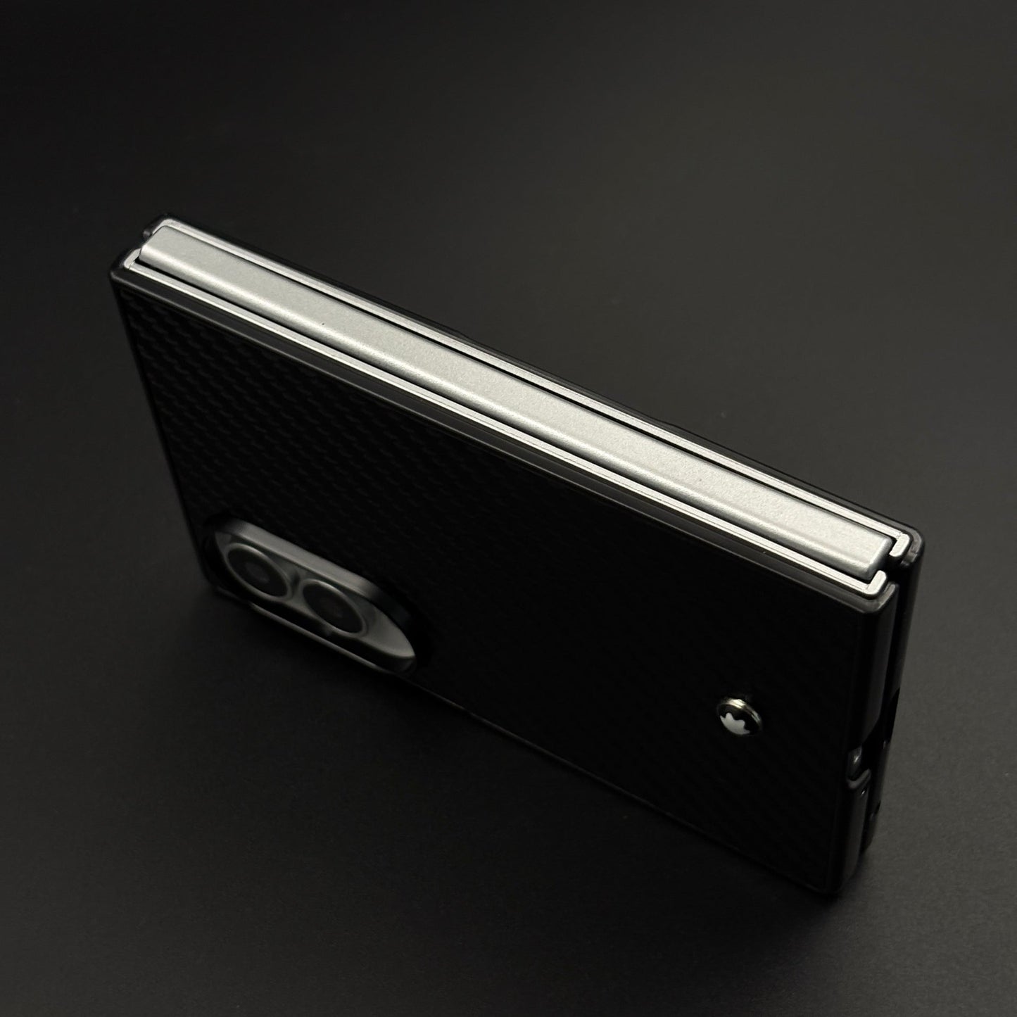 Carbon Fibre MB Logo Case for Samsung Galaxy Z Fold 8 | Luxury Embossed Leather Protection