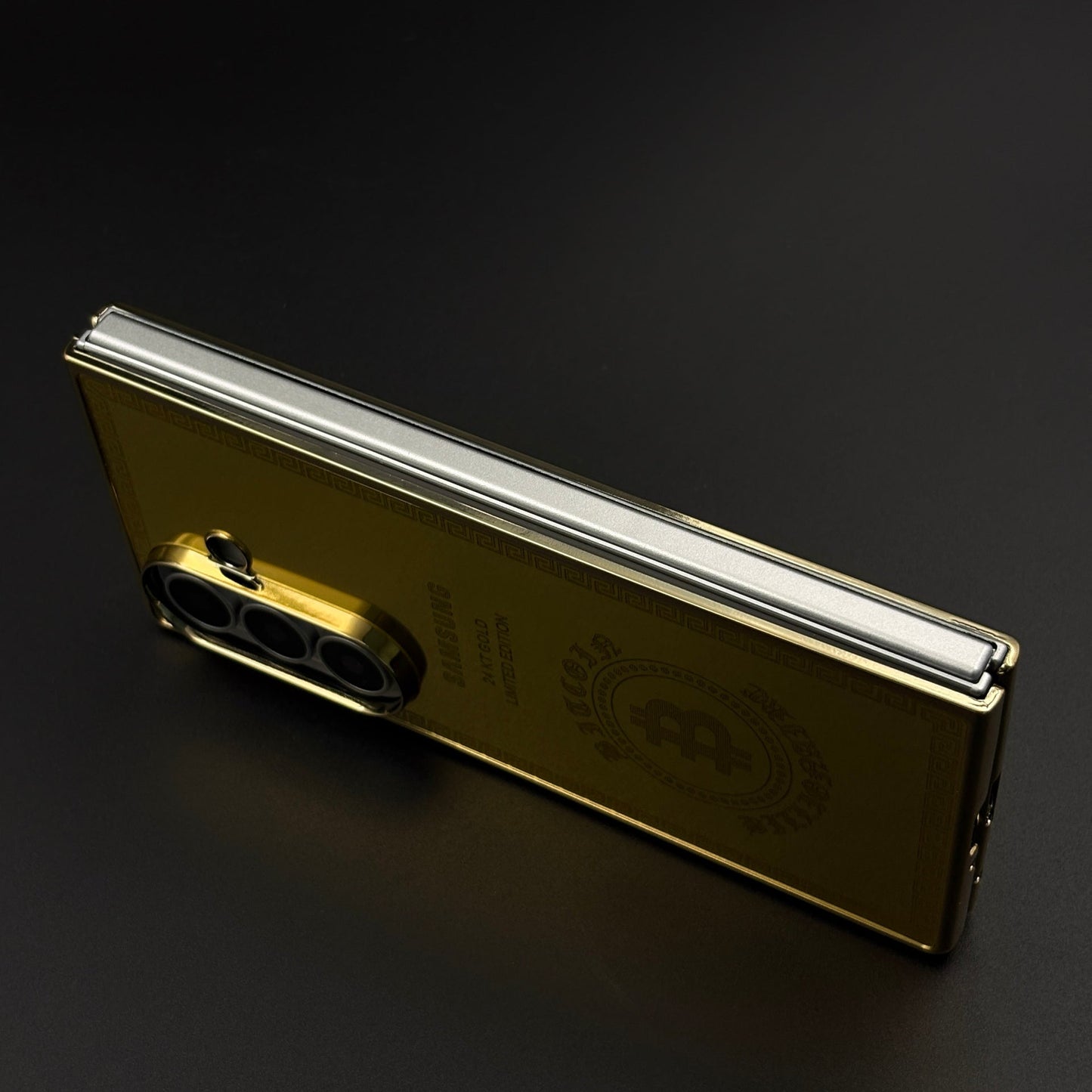 Handcrafted 24K Gold Plated Bitcoin Case for Samsung Galaxy Z Fold 8 Ultra | Luxury Limited Edition Cover