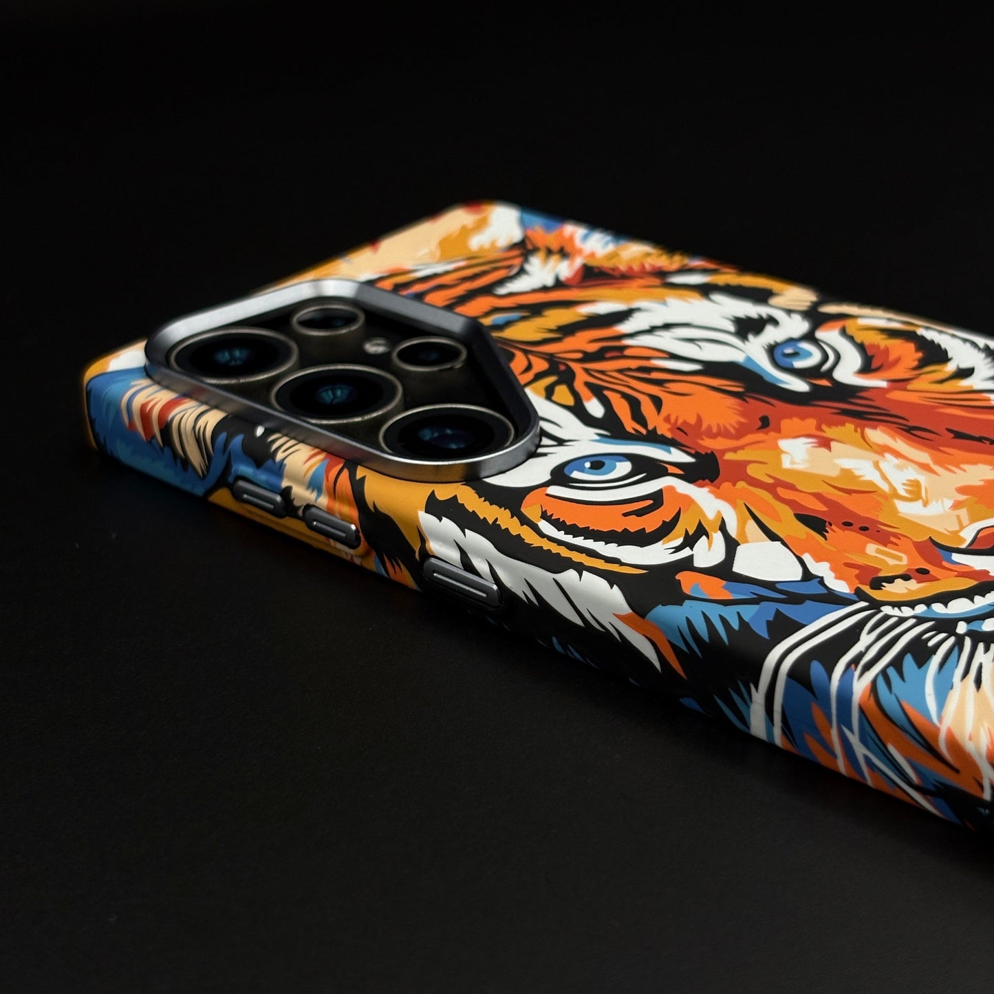 Tiger Premium Slim Case for Samsung Galaxy S24 Ultra | Rare Aramid Texture Finish | Real Carbon Fibre Feel | Hidden MagSafe