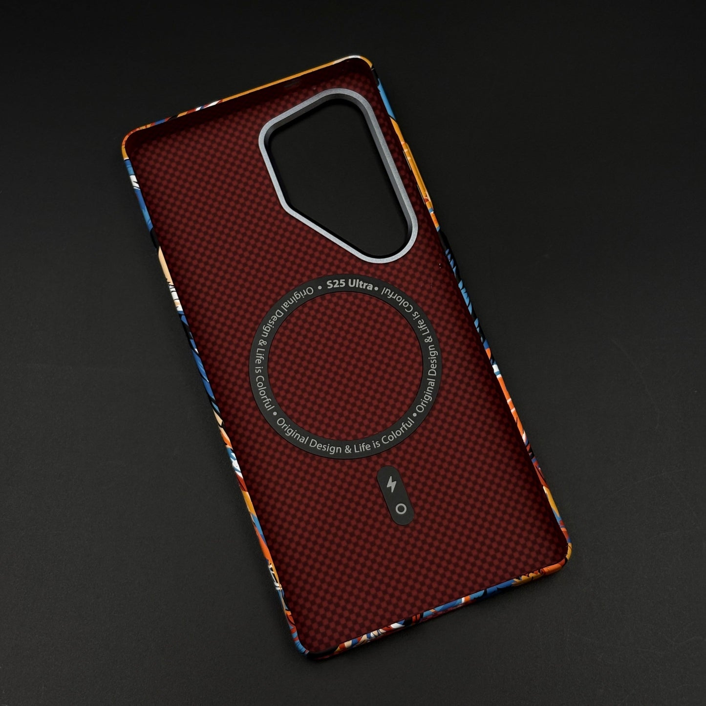 Tiger Premium Slim Case for Samsung Galaxy S24 Ultra | Rare Aramid Texture Finish | Real Carbon Fibre Feel | Hidden MagSafe