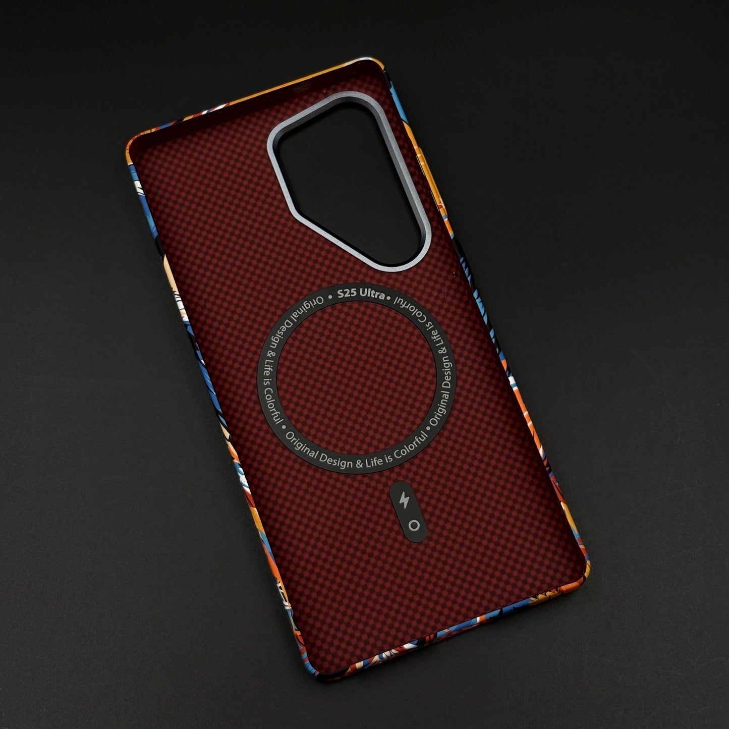 Tiger Premium Slim Case for Samsung Galaxy S24 Ultra | Rare Aramid Texture Finish | Real Carbon Fibre Feel | Hidden MagSafe